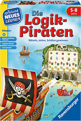 Ravensburger 24969 - Die Logik-Piraten - Spielen und Lernen für Kinder, Lernspiel für Kinder von 5-8 Jahren, Spielend Neues Lernen für 1-4 Spieler Spiel
