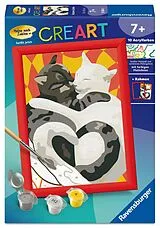 CreArt, Malen nach Zahlen Kinder - Katzen-Liebe Spiel