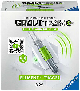 Ravensburger GraviTrax POWER Element Trigger. Elektronisches Zubehör für Kugelbahnen, Konstruktionsspielzeug für Kinder ab 8 Jahren. Kombinierbar mit allen Produktlinien, Starter-Sets, Erweiterungen und Action-Steinen für das GraviT Kugelbahnsystem. Spiel