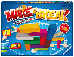 Ravensburger 26750 - Make 'n' Break - Gesellschaftsspiel für die ganze Familie mit Bausteinen, Spiel für Erwachsene und Kinder ab 7 Jahren, für 2-5 Spieler - mit 160 neuen Aufgaben Spiel