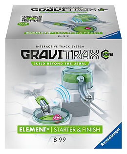 Ravensburger GraviTrax POWER Elemente Starter&amp;Finish. Elektronisches Zubehör für Kugelbahnen, Konstruktionsspielzeug für Kinder ab 8 Jahren. Kombinierbar mit allen Produktlinien, Starter-Sets, Extension und Elements für das GraviTrax Kugelbahnsystem. Spiel