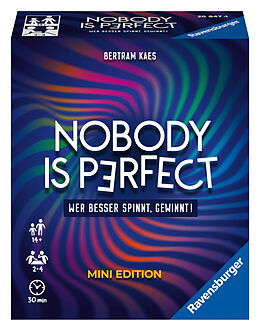 Ravensburger 26847 - Nobody is perfect Mini Edition - Kommunikatives Kartenspiel für die ganze Familie, Spiel für Erwachsene und Jugendliche ab 14 Jahren, für 2-4 Spieler Spiel