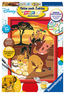 Ravensburger Malen nach Zahlen 27786 - König der Löwen - Kinder ab 7 Jahren Spiel