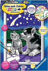 Hund und Katze Malen nach Zahlen Spiel