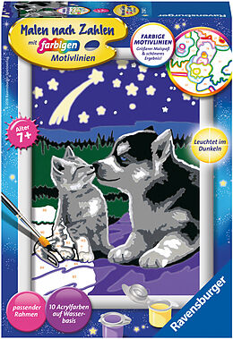 Ravensburger Malen nach Zahlen 27847 - Hund und Katze - Kinder ab 7 Jahren Spiel