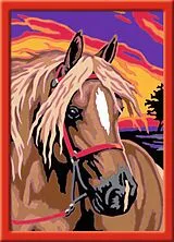 Pferdetraum Malen nach Zahlen Spiel