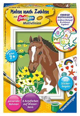 Ravensburger Malen nach Zahlen 28463 - Fohlen - Kinder ab 7 Jahren Spiel