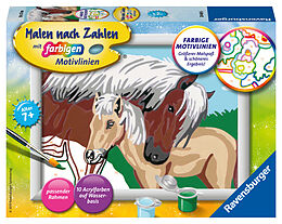 Ravensburger Malen nach Zahlen 28469 - Liebvolle Stute - Kinder ab 7 Jahren Spiel