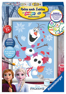 Ravensburger Malen nach Zahlen 28484 - Fröhlicher Olaf - Kinder ab 7 Jahren Spiel