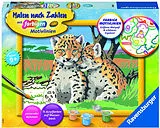 Kleine Leoparden Malen nach Zahlen Spiel