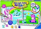 Zauberhafte Einhörner Malen nach Zahlen Spiel