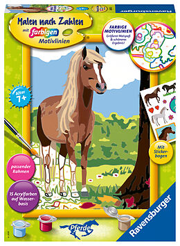 Ravensburger Malen nach Zahlen 28515 - Pferdeglück - Kinder ab 7 Jahren Spiel