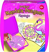 Ravensburger Mandala Designer Mini Flamingo 28520, Zeichnen lernen für Kinder ab 6 Jahren, Zeichen-Set mit Mandala-Schablone für farbenfrohe Mandalas Spiel