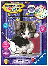 Kuschelndes Kätzchen Malen nach Zahlen Spiel