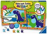 Land der Dinosaurier Malen nach Zahlen Spiel