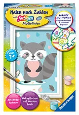 Süßer Waschbär Malen nach Zahlen Spiel