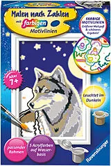 Wolfsportrait Malen nach Zahlen Spiel
