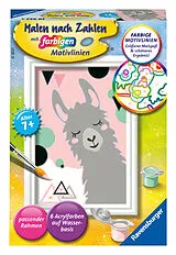 Glückliches Lama Malen nach Zahlen Spiel