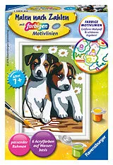 Süße Welpen Malen nach Zahlen Spiel