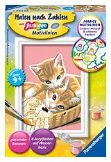 Katzenbabys Malen nach Zahlen Spiel