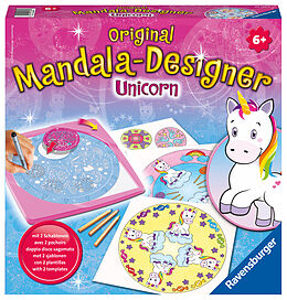 Ravensburger Mandala Designer Unicorn 29703, Zeichnen lernen für Kinder ab 6 Jahren, Zeichen-Set mit Mandala-Schablonen für farbenfrohe Mandalas Spiel