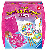 Ravensburger Mandala Designer Mini Unicorn 29704, Zeichnen lernen für Kinder ab 6 Jahren, Zeichen-Set mit Mandala-Schablone für farbenfrohe Mandalas Spiel