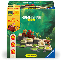 Ravensburger 73437 GraviTrax Junior Starter-Set Disney Lion King, Murmelbahn für Kinder ab 3 Jahren, mit Spielfiguren aus der König der Löwen-Welt Spiel