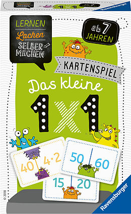 Ravensburger 80350 - Lernen Lachen Selbermachen: Das kleine 1 x 1, Kinderspiel ab 7 Jahren, Lernspiel für 1-4 Spieler, Kartenspiel Spiel