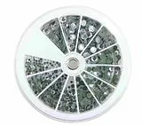 PEBARO 0259-11 - 1.728 Strass-Steine, kristall, 4 Größen, (für Pebaro-Strasskolben Piker P2-P5) Spiel