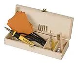 PEBARO 0285 - Brandmal-Set in praktischer Holzbox, Brandmalerei Spiel
