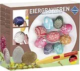 PEBARO 0354 - Eiergravieren, Ostereier-Malset mit Gravierstift und Zubehör, Bastelset Spiel