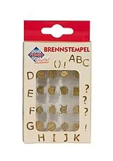PEBARO 20400 - Brennstempel Buchstaben A-L und Zeichen, 16-teilig, passen zum Pebaro-Brandmalkolben, Brandmalerei Spiel