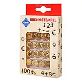 PEBARO 20600 - Brennstempel Zahlen 0-9 und Zeichen, 16-teilig, passend zum Pebaro-Brandmalkolben, Brandmalerei Spiel