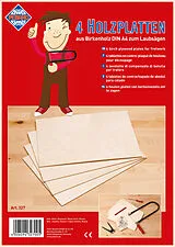 PEBARO 327 - 4 Sperrholzplatten aus Birkenholz, größe DIN A4. Spiel