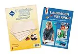 PEBARO 327/BUCH - 4 Laubsägeplatten aus Birkenholz mit Laubsägebuch, Größe DIN A4 Spiel