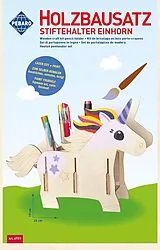 PEBARO 477/1 - Holzbausatz Stiftehalter Einhorn, Laser cut Bastelset Spiel