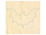 PEBARO NB5 - Nagelbild Fledermaus, Fadenbild 20x20cm, String Art Bastelset inkl. Nägel Spiel