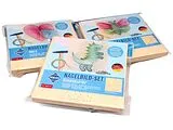 PEBARO NB6-SET - Nagelbild-Set Herz, Fadenbild 20x20cm, String Art Bastelset inkl. Garn, Hammer und Nägel Spiel