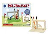 PEBARO 840/4 - Holzbausatz Stiftehalter Fußball, 22-teilig, Holzkonstruktion zum Zusammenstecken Spiel