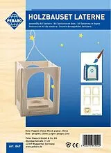 PEBARO 849 - Holzbausatz Laterne zum Selbstgestalten, Holzkonstruktion zum Zusammenstecken Spiel