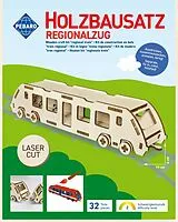 PEBARO 850/0L - Holzbausatz Regionalzug Lasercut, 32 Teile, Holzkonstruktion zum Zusammenstecken Spiel
