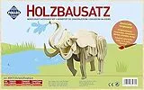 PEBARO 859/7 - Holzbausatz Elefant, 53 Teile, Holzkonstruktion zum Zusammenstecken Spiel