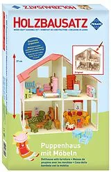 Holzbausatz Puppenhaus mit Möbeln Spiel