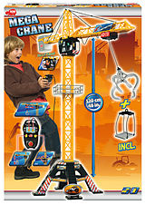 Dickie Spielzeug 203462412 - Mega Crane, Kabel-Fernsteuerung, links, rechts, auf, ab, Zubehör, 120 cm, gelb/schwarz Spiel