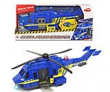 Dickie Toys 203714009 - SOS Series, Special Forces Helicopter, Polizeihelikopter mit Funktionen, Polizeihubschrauber, 1:24, blau Spiel