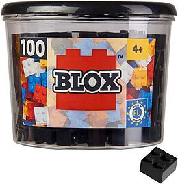 Simba 104114114 - Blox, 100 schwarze Bausteine Spiel