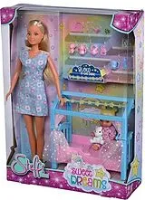 Simba 105733521 - Steffi Love, Sweet Dreams, Ankleidepuppe mit Baby und Kinderbett mit Zubehör Spiel