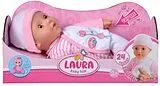 Simba 105140020 - Laura Baby Talk, Weichkörperpuppe mit 24 Babylaute, 30 cm Spiel
