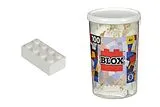 Simba 104118915 - Blox Steine in Dose, Konstruktionsspielzeug, 100 Steine, weiß Spiel