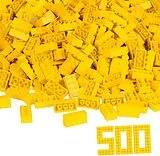 Simba 104118917 - Blox, 500 gelbe 8er Bausteine Spiel